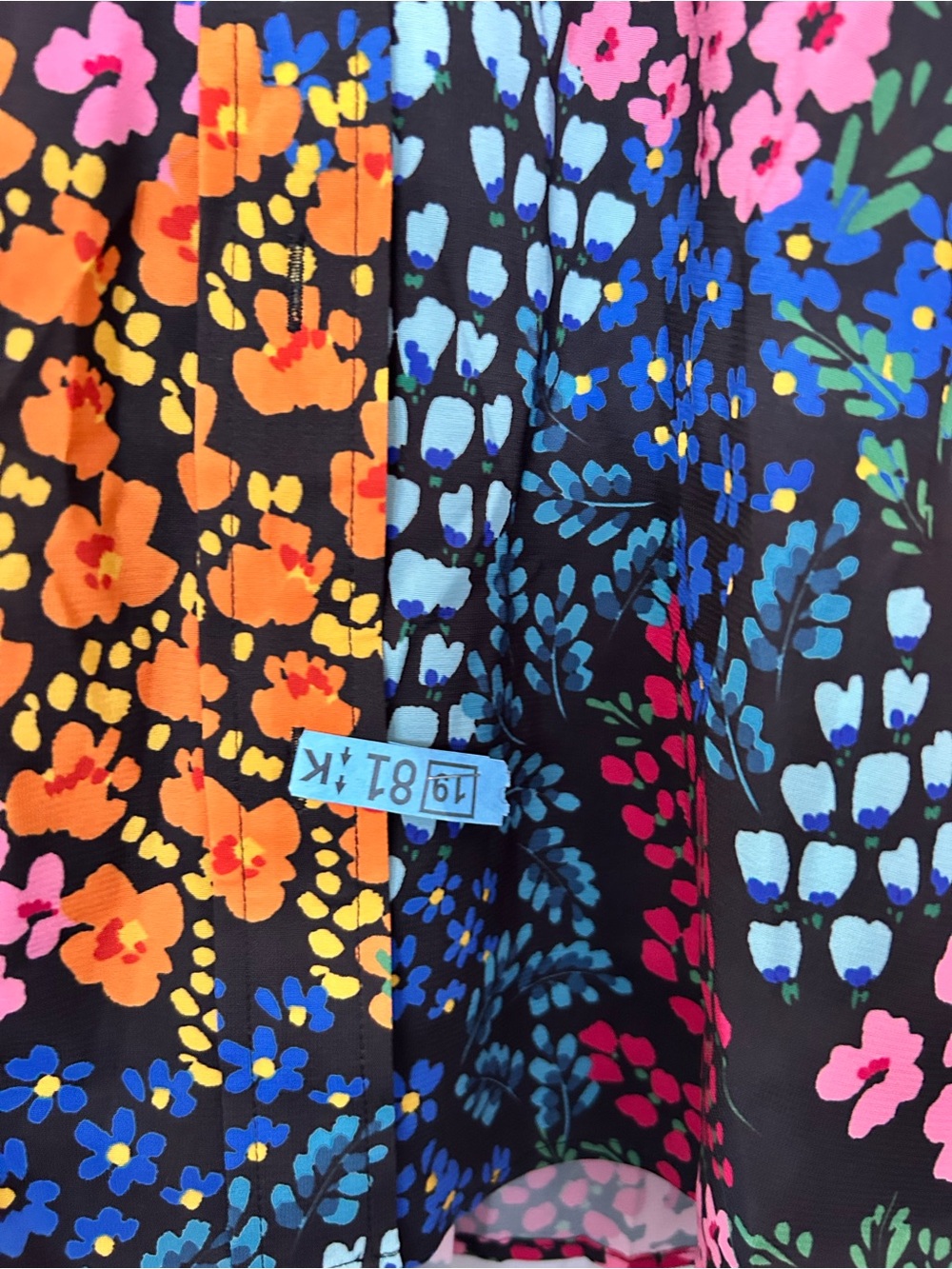 Johnny Was JADE Floral Blouse M eclectic Multicolor Pleated Boho Button Down Top - Picture 4 of 11